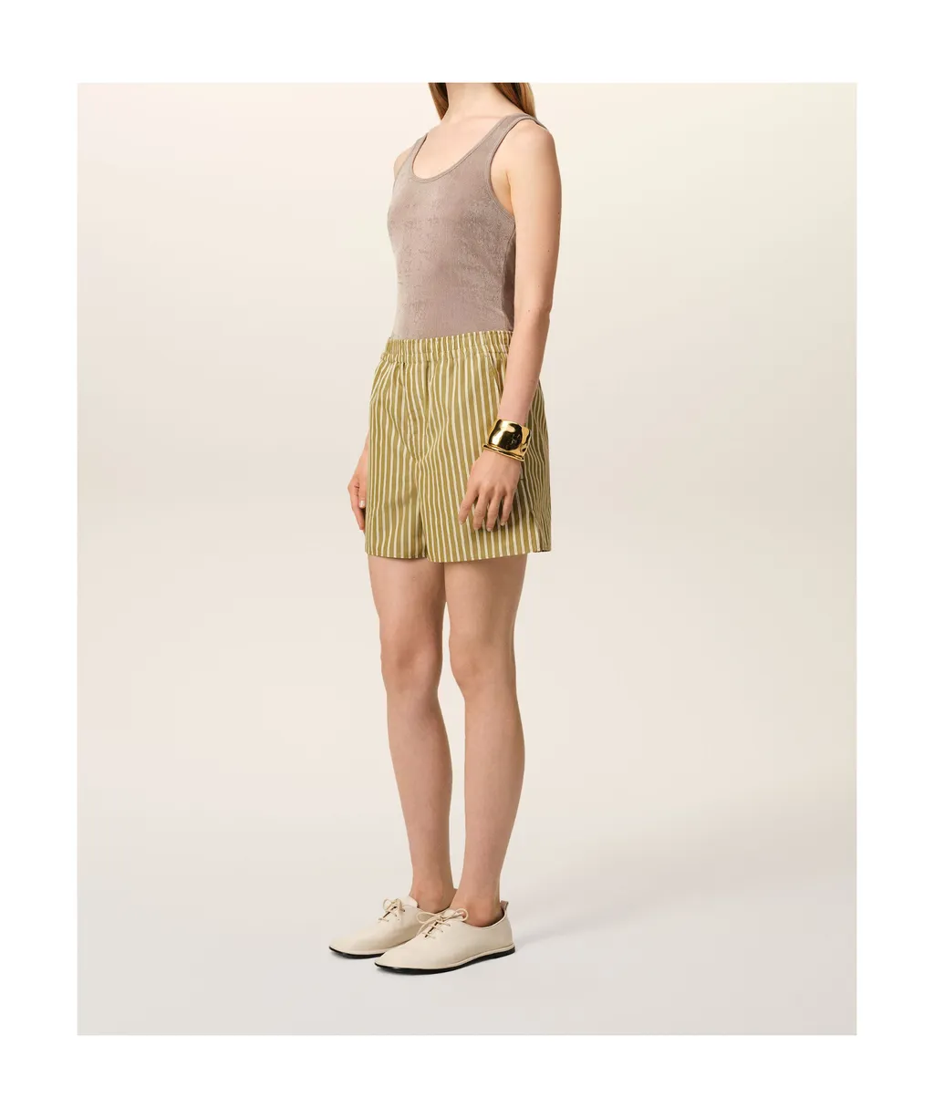 Ami Striped Elasticated Shorts