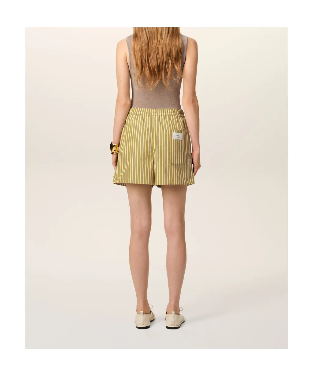 Ami Striped Elasticated Shorts