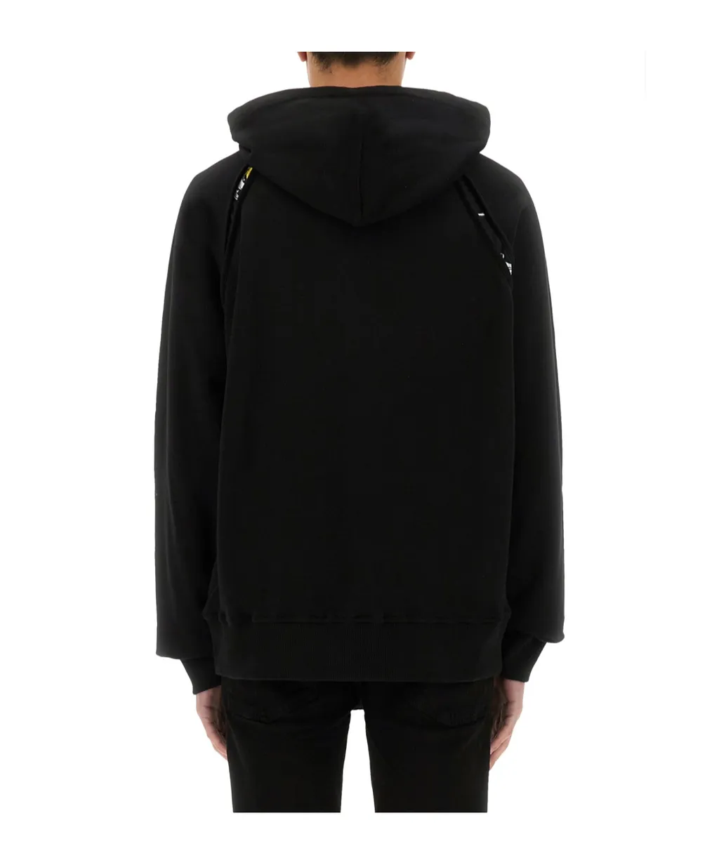 Versace Jeans Couture Logo Plaque Drawstring Hoodie