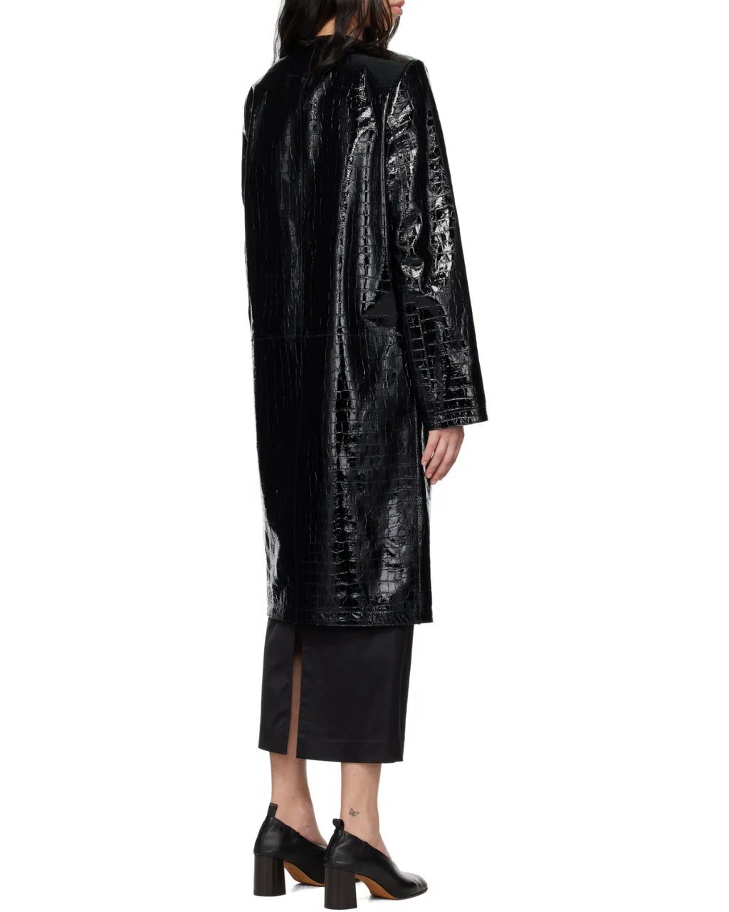 Crocodile-Embossed Coat