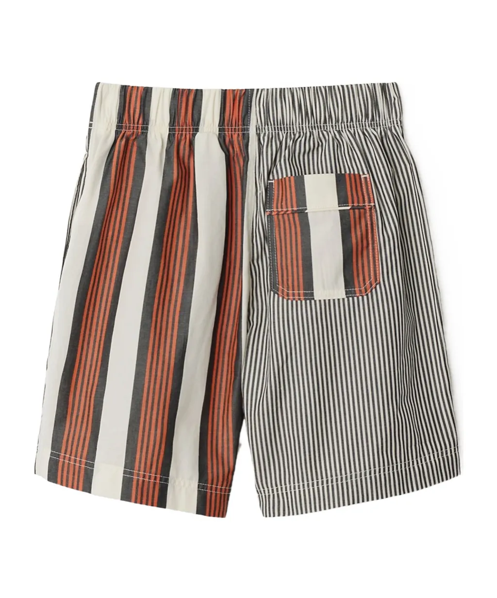 Striped Cotton Shorts