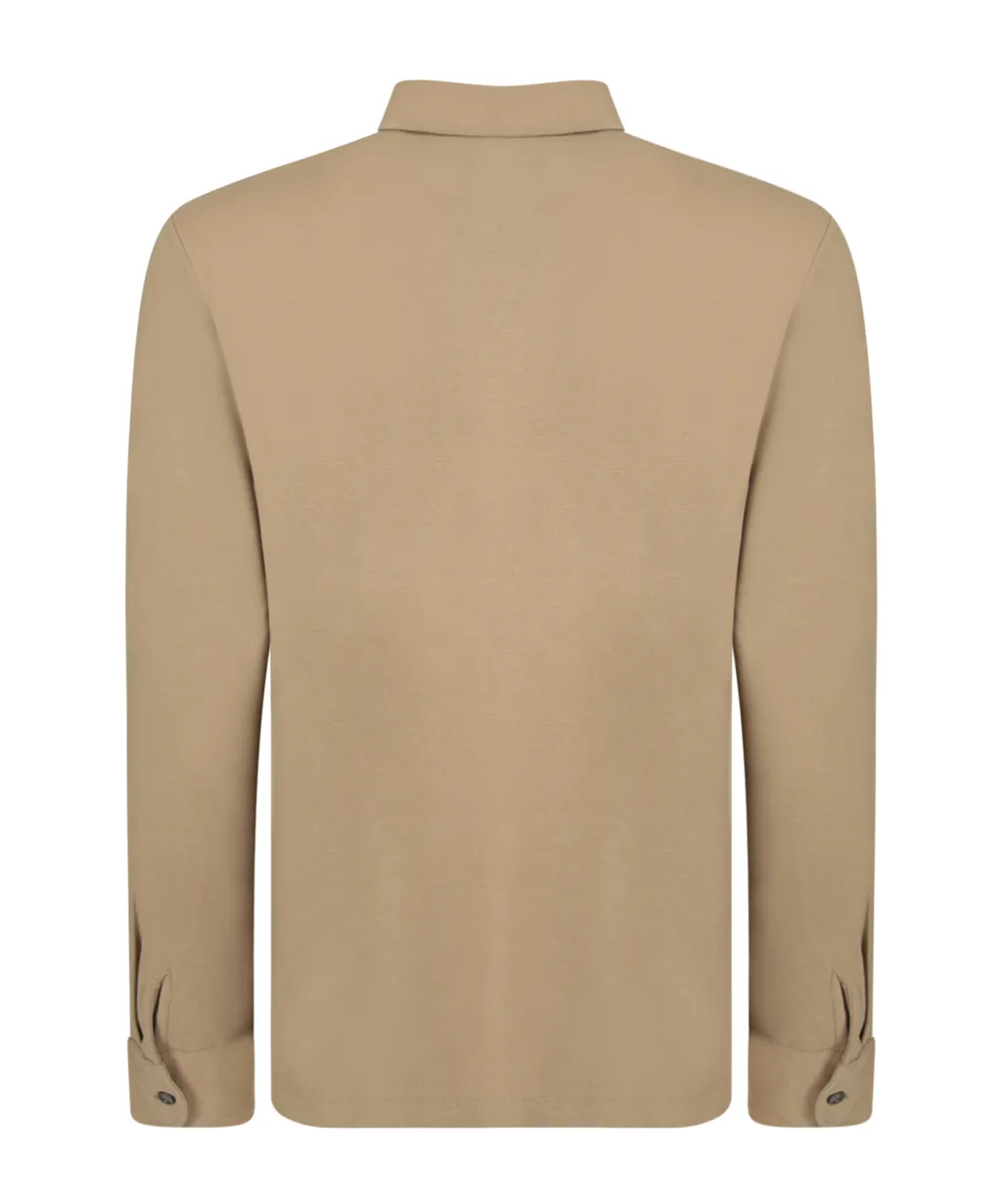 Zanone Three-Button Long Sleeve Polo Shirt