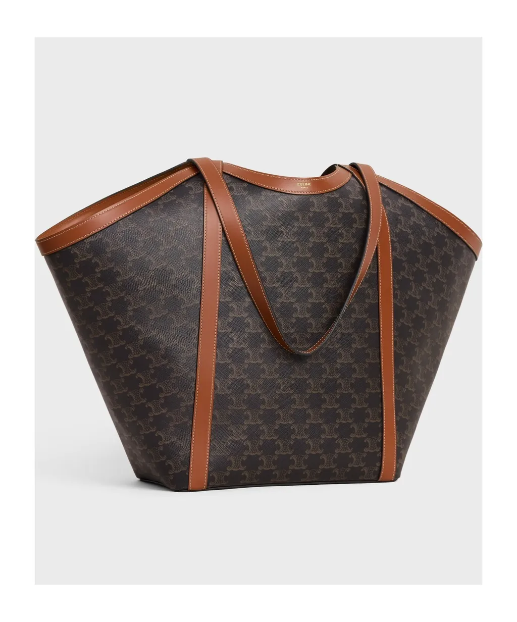 Large Cabas In Triomphe Canvas And Calfskin