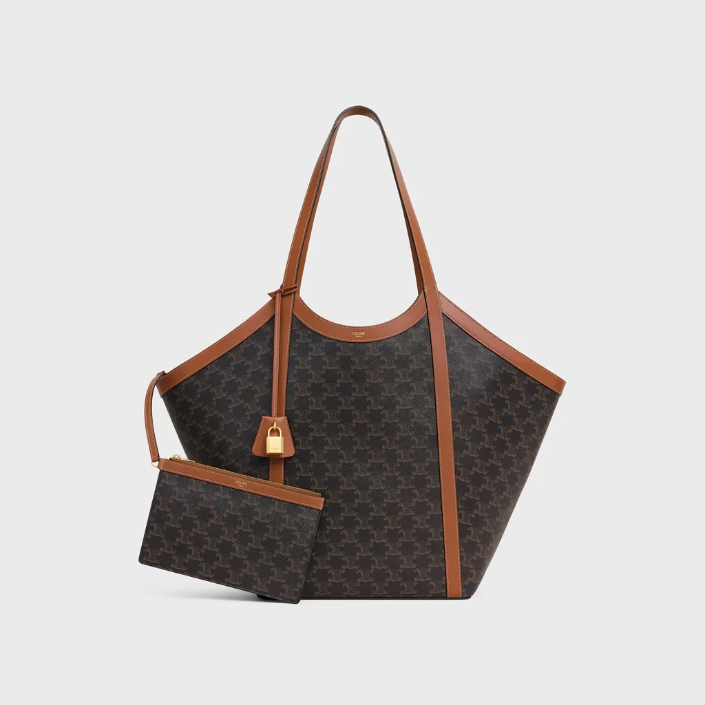 Large Cabas In Triomphe Canvas And Calfskin