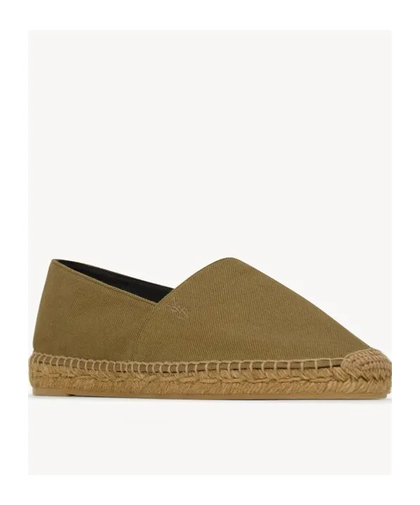 Saint Laurent Logo Embroidered Slip-On Espadrilles