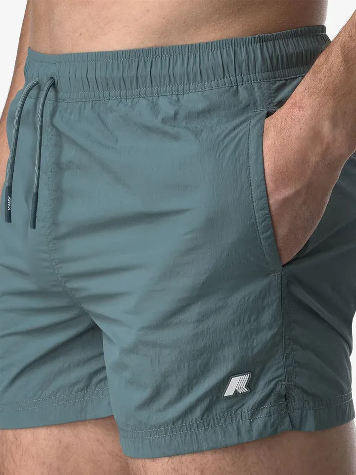 Drawstring Waist Swim Shorts