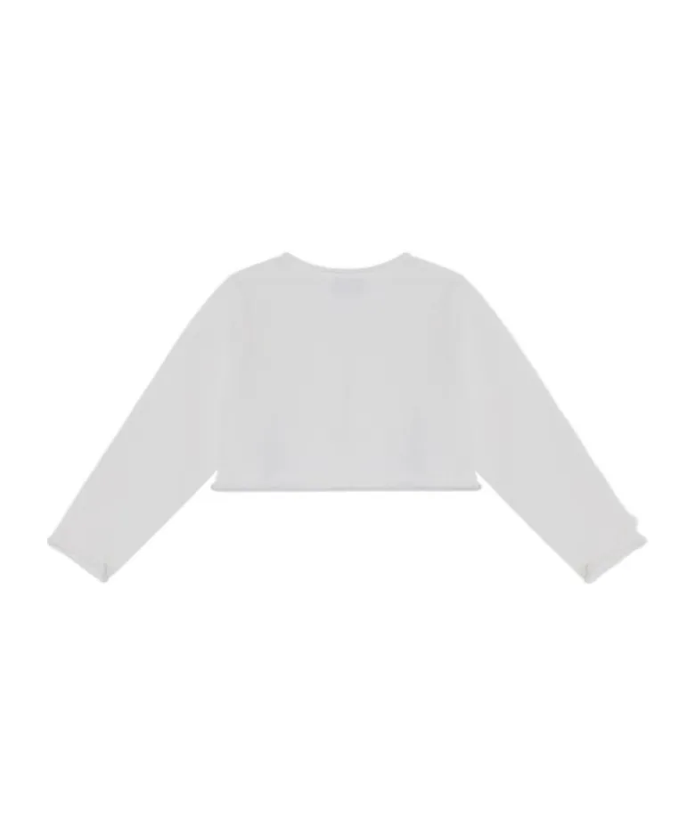 Short Wrap Cardigan White Milk