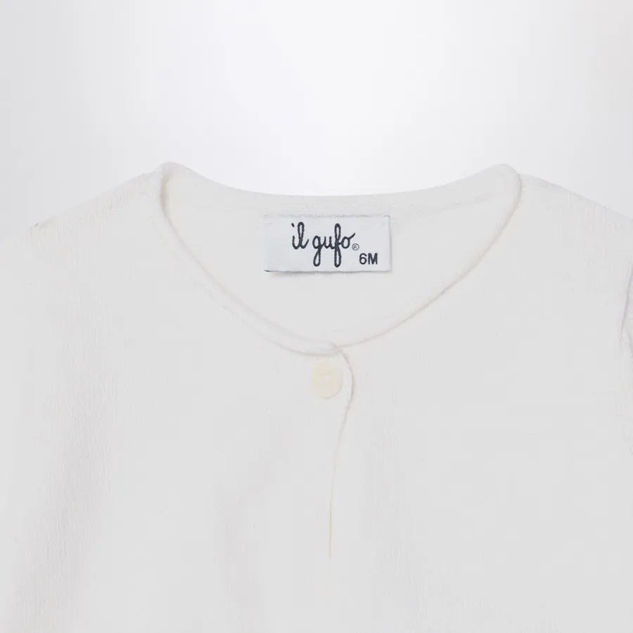 Short Wrap Cardigan White Milk