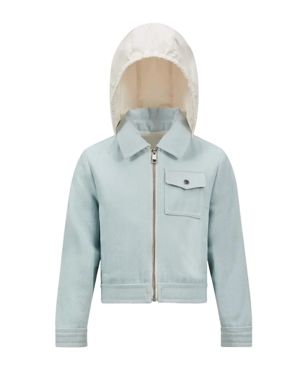 Moncler Enfant Esme Hooded Denim Jacket