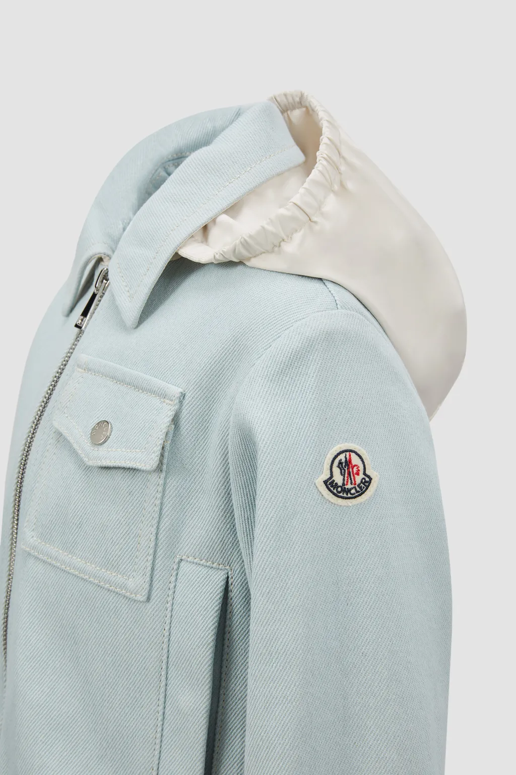Moncler Enfant Esme Hooded Denim Jacket