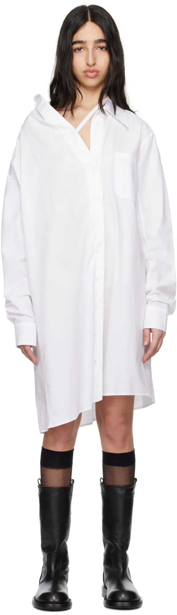 Halina Dropped Shoulder Shirt Minidress