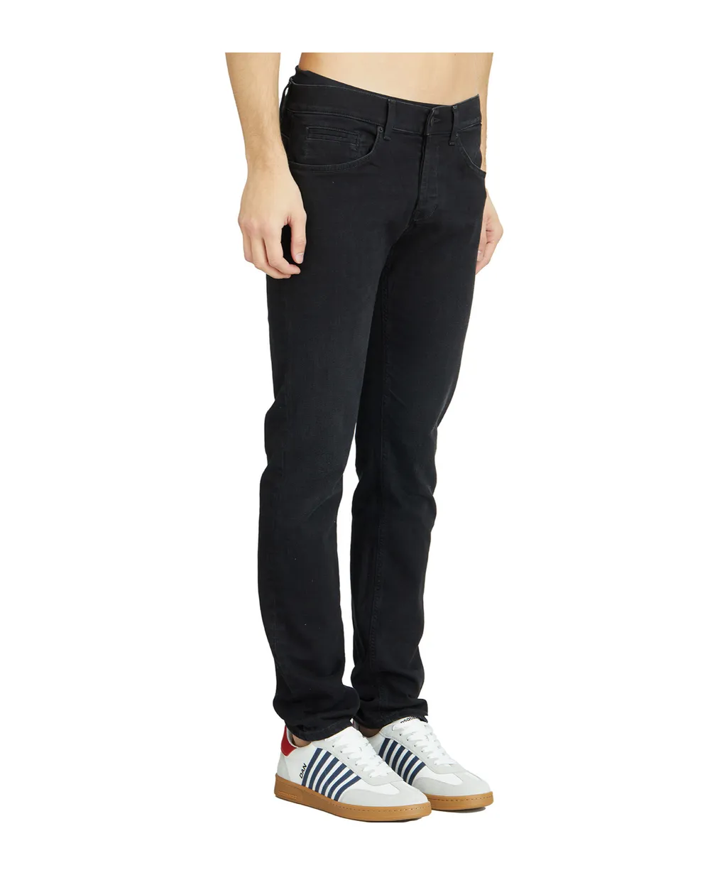 Denim Trousers With Belt Loops