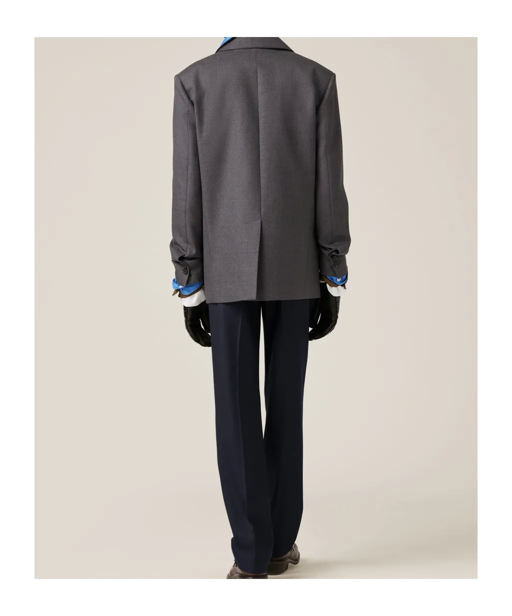 Single-Breasted Gabardine Jacket