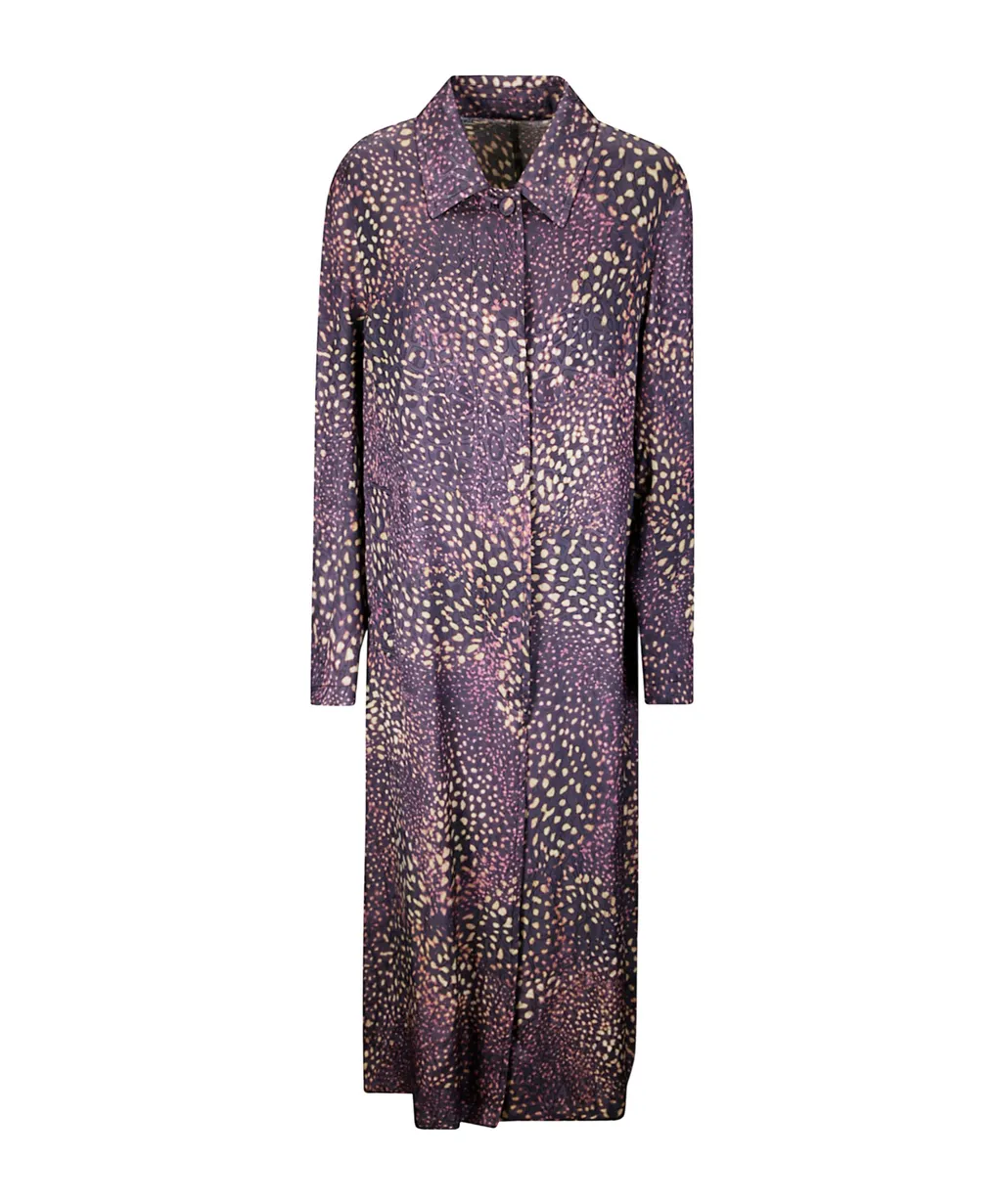 Dries Van Noten Jacquard Ankle-Length Coat