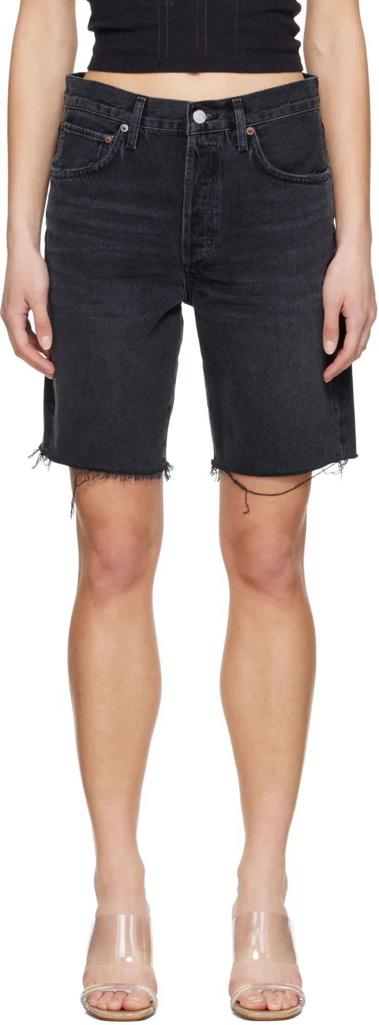 Denim Shorts With Belt Loops