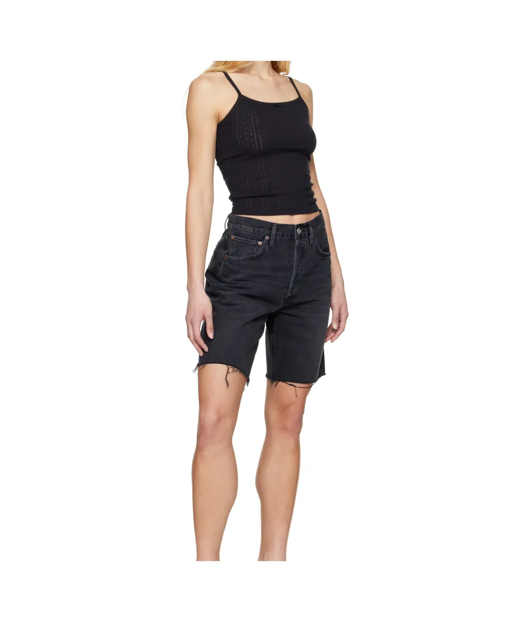 Denim Shorts With Belt Loops