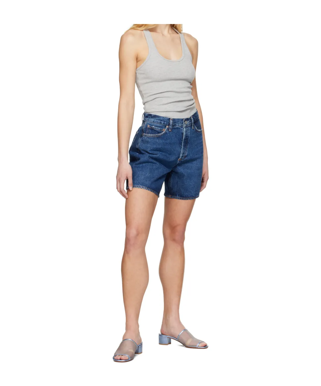 Denim Shorts With Belt Loops