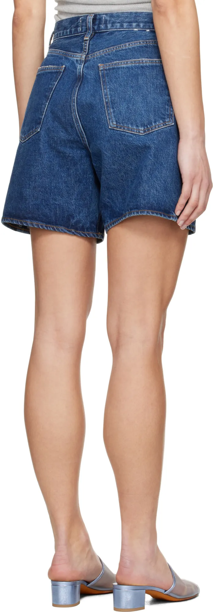 Denim Shorts With Belt Loops