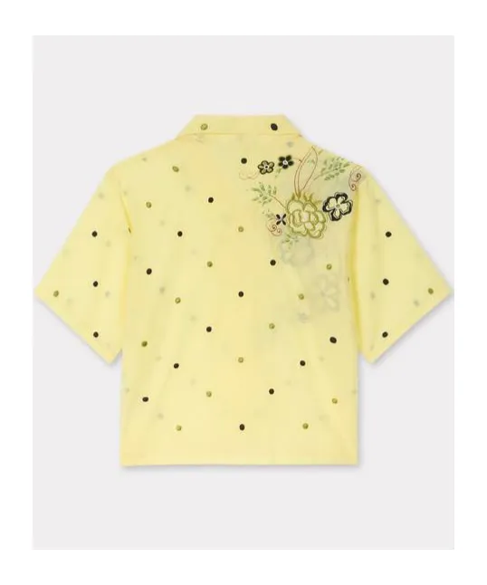 Embroidered Hawaiian Shirt Kenzo Peonies
