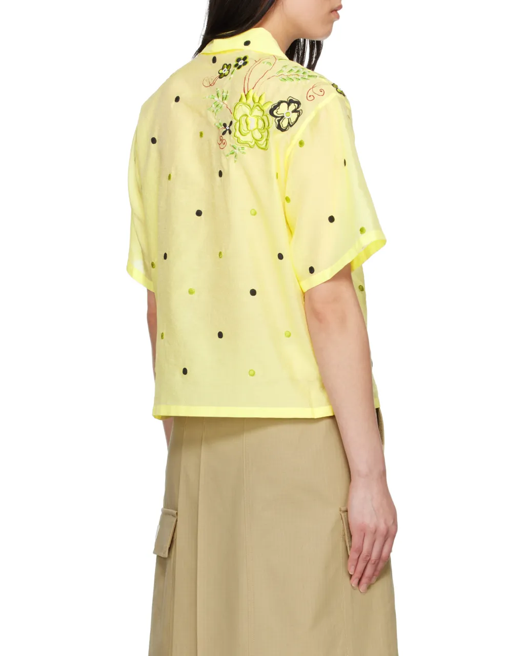 Embroidered Hawaiian Shirt Kenzo Peonies