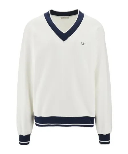 1989 Studio V-Neck Trimmed Sweater
