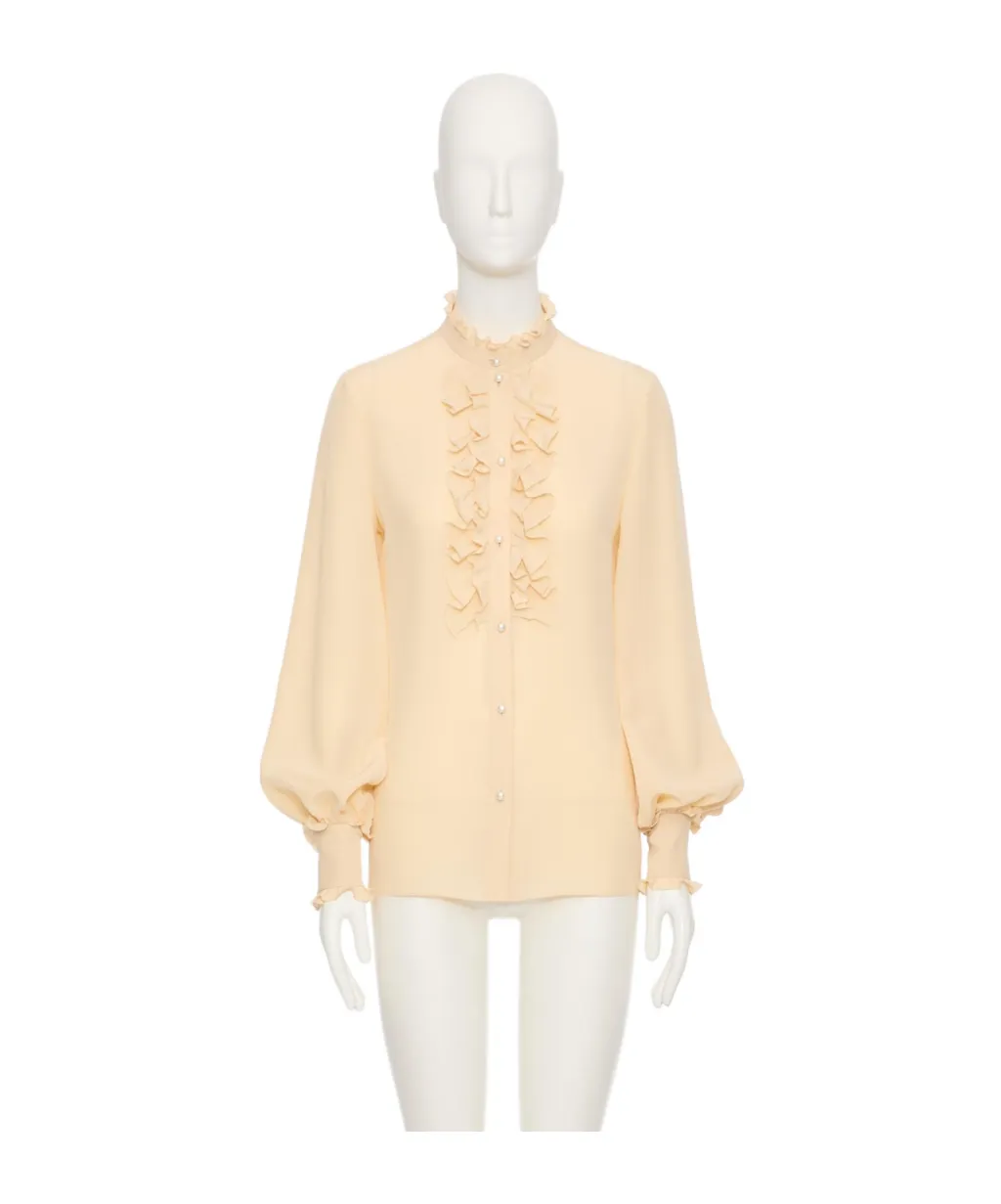 Valentino	Ruffled Button-Up Shirt