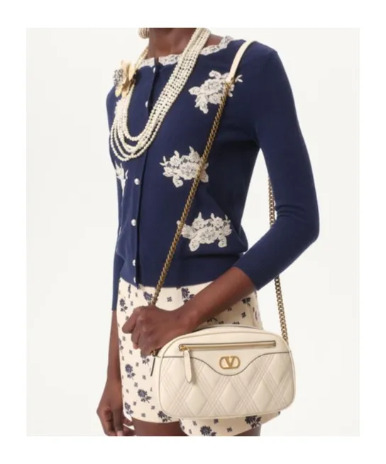 Embroidered Wool And Lace Cardigan