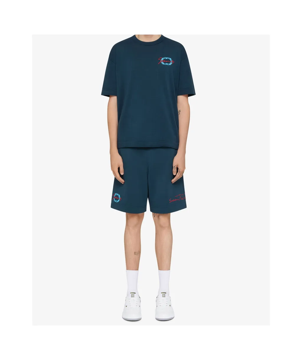 Bermuda Shorts In Fleece With Givenchy Medallion