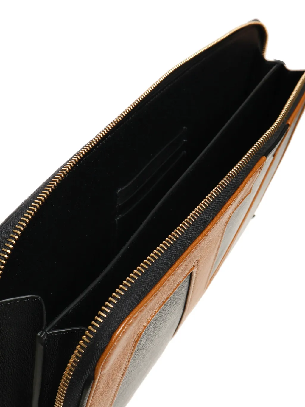 Valentino Logo Patch Zip-Up Wallet