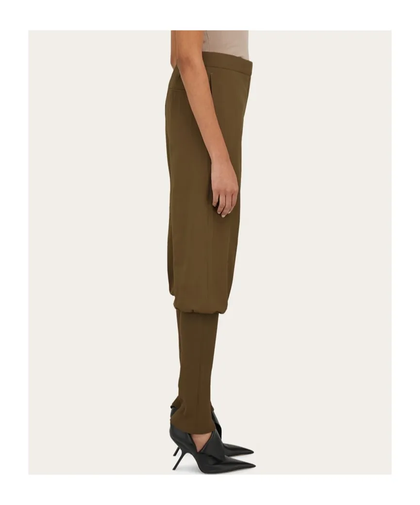 Tailored Trousers With Knitted Detail