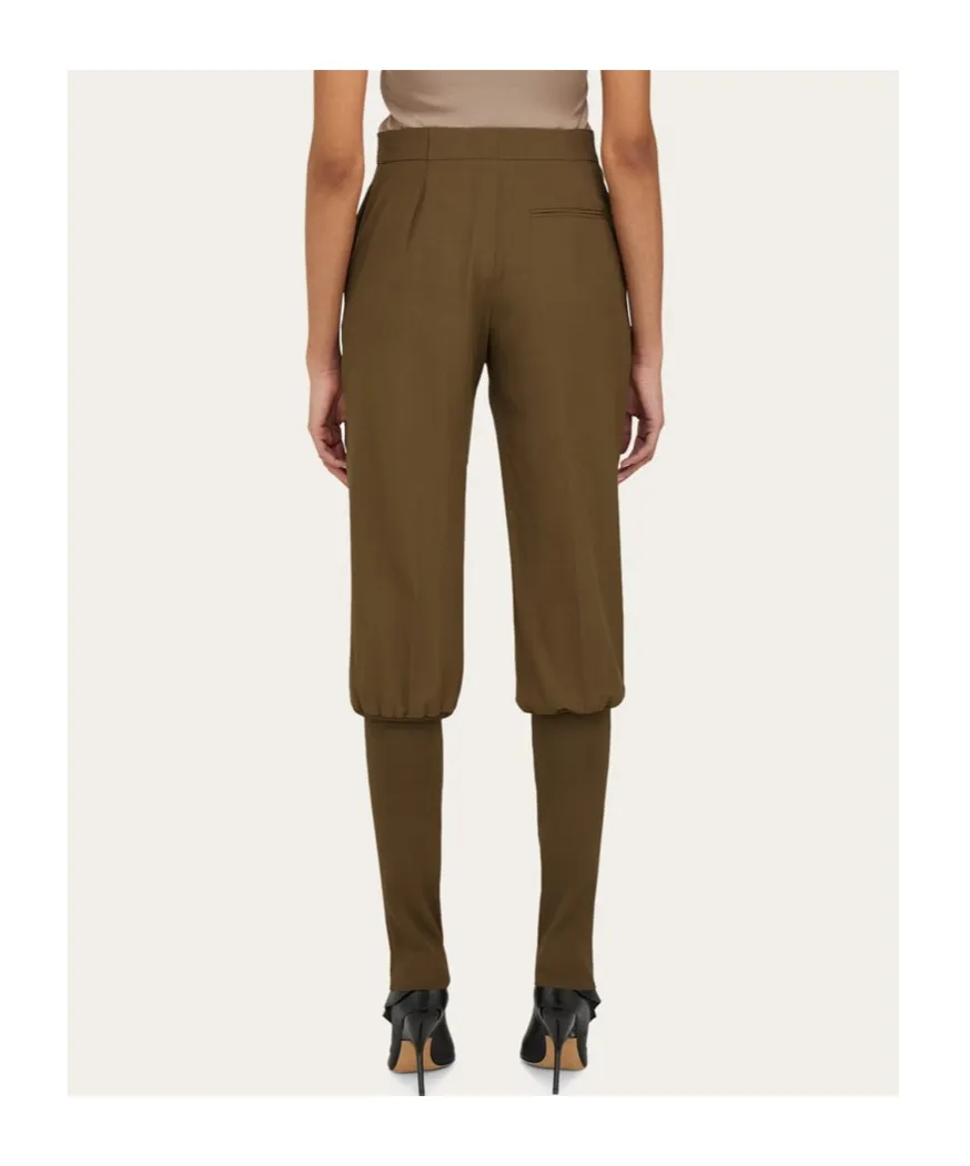 Tailored Trousers With Knitted Detail