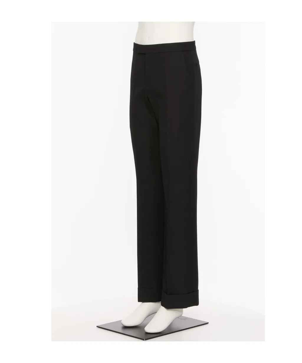 Valentino Pleat Detailed Turn-Up Hem Pants