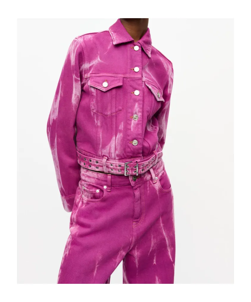Purple Overdyed Denim Jacket