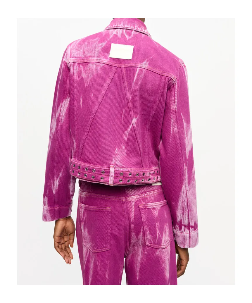 Purple Overdyed Denim Jacket