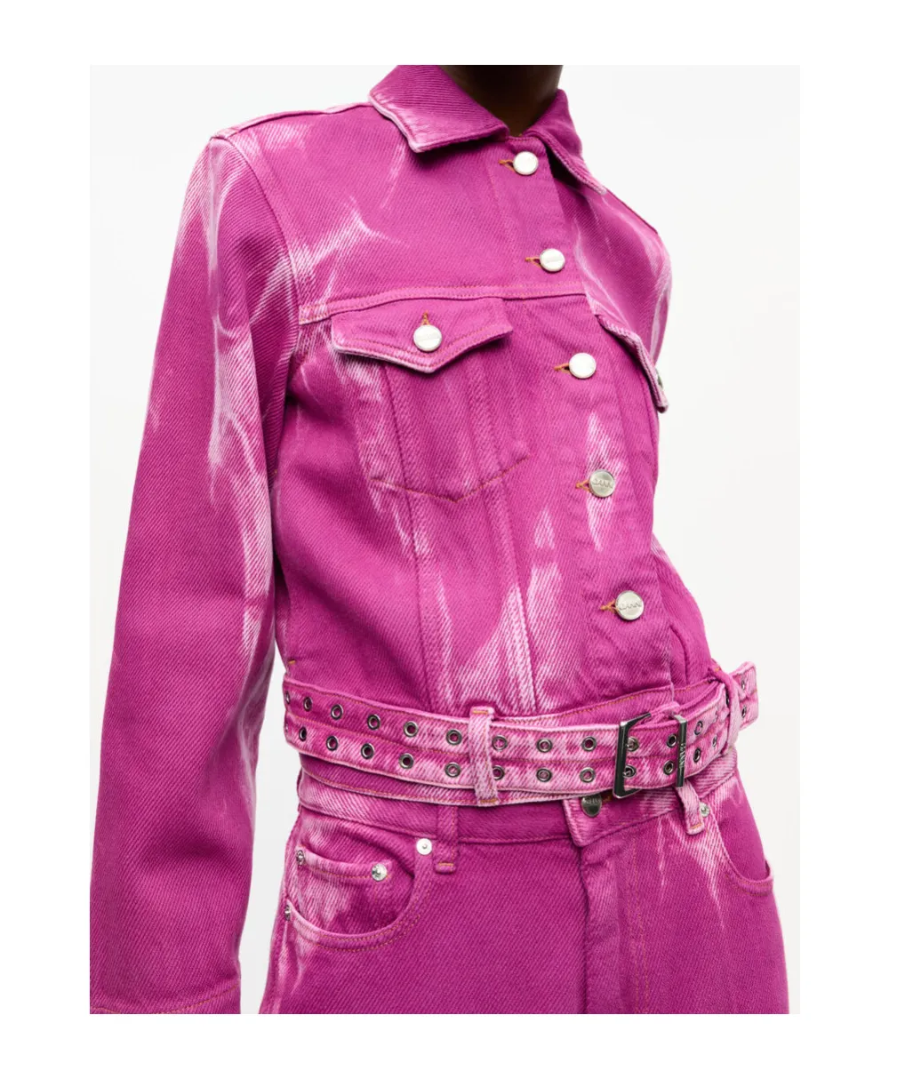 Purple Overdyed Denim Jacket