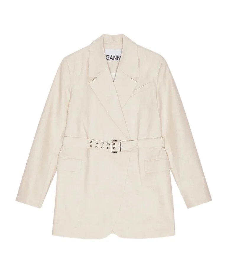 Ganni Belted Tailored Blazer