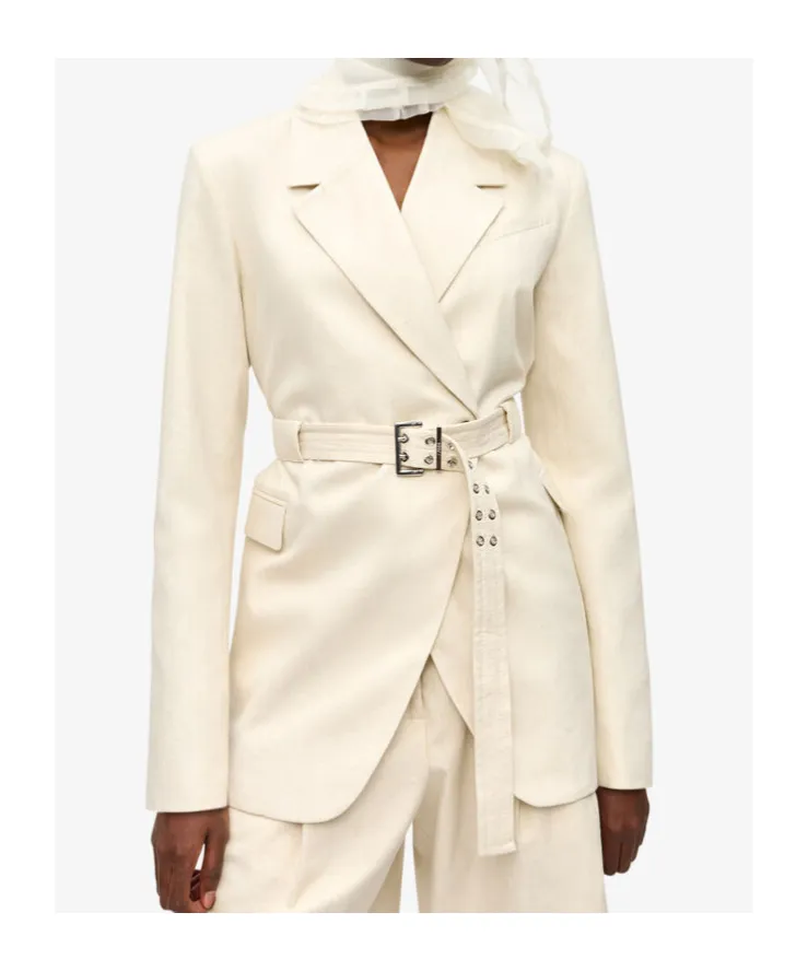 Ganni Belted Tailored Blazer