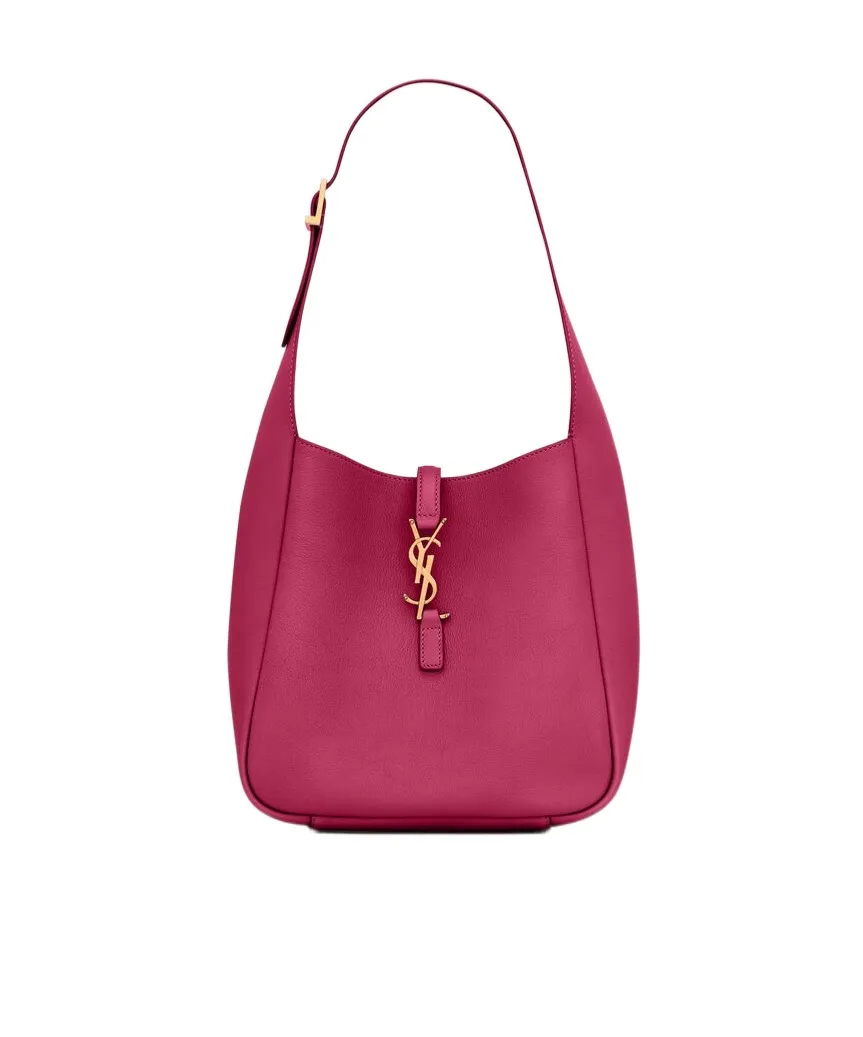 Leather Ysl Logo Shoulder Bag