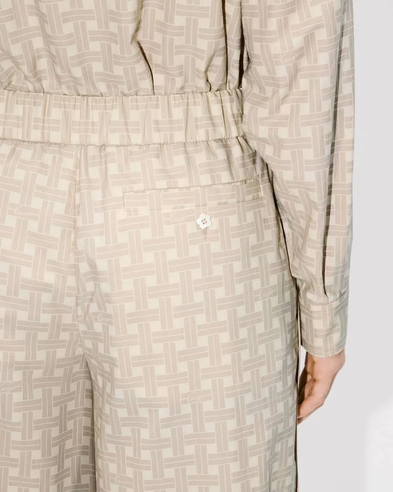 Kenzo Weave Twill Wide-Leg Pyjama Pants