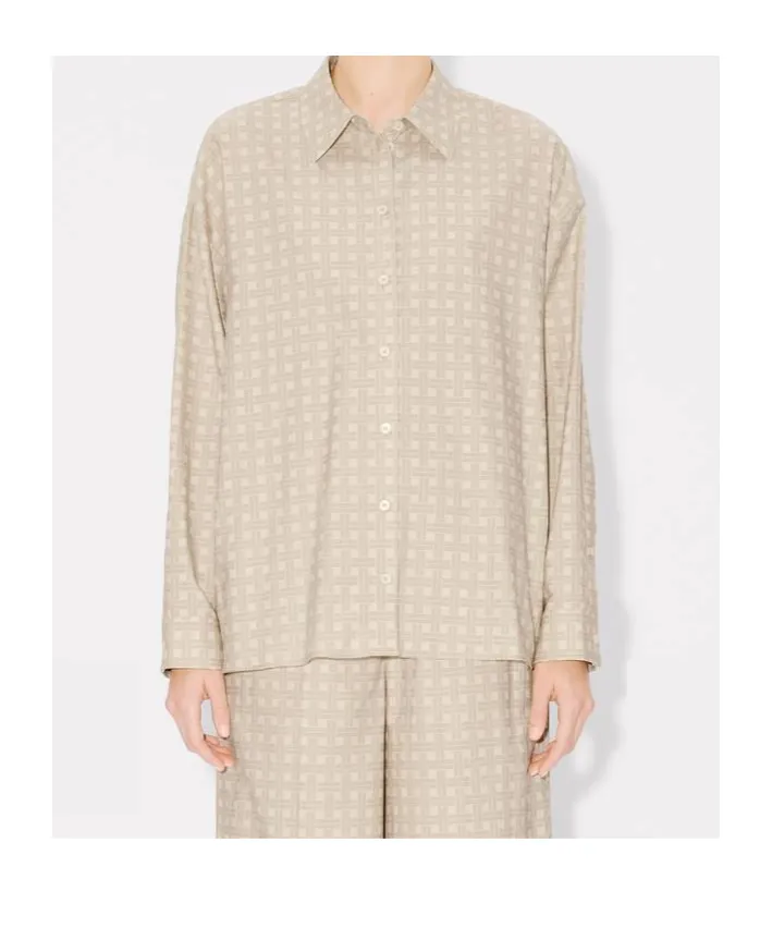 Kenzo Weave Dropped Twill Shoulder Shirt
