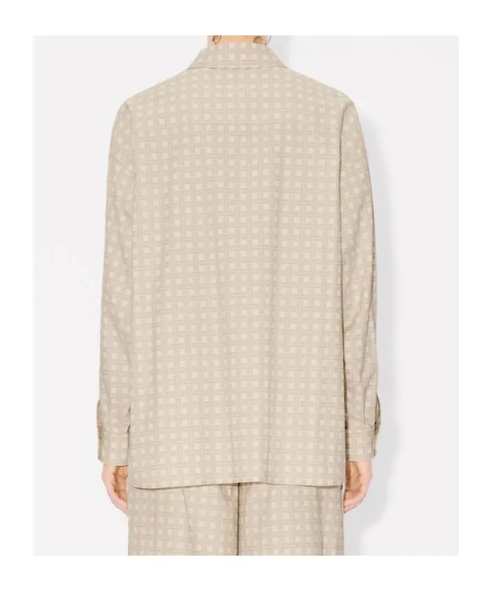Kenzo Weave Dropped Twill Shoulder Shirt