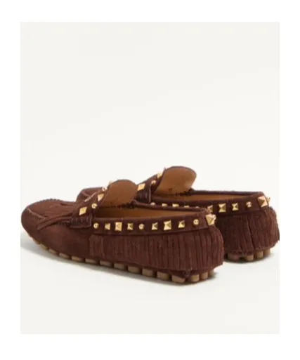 Valentino Garavani Rockstud Fringed Edge Loafers