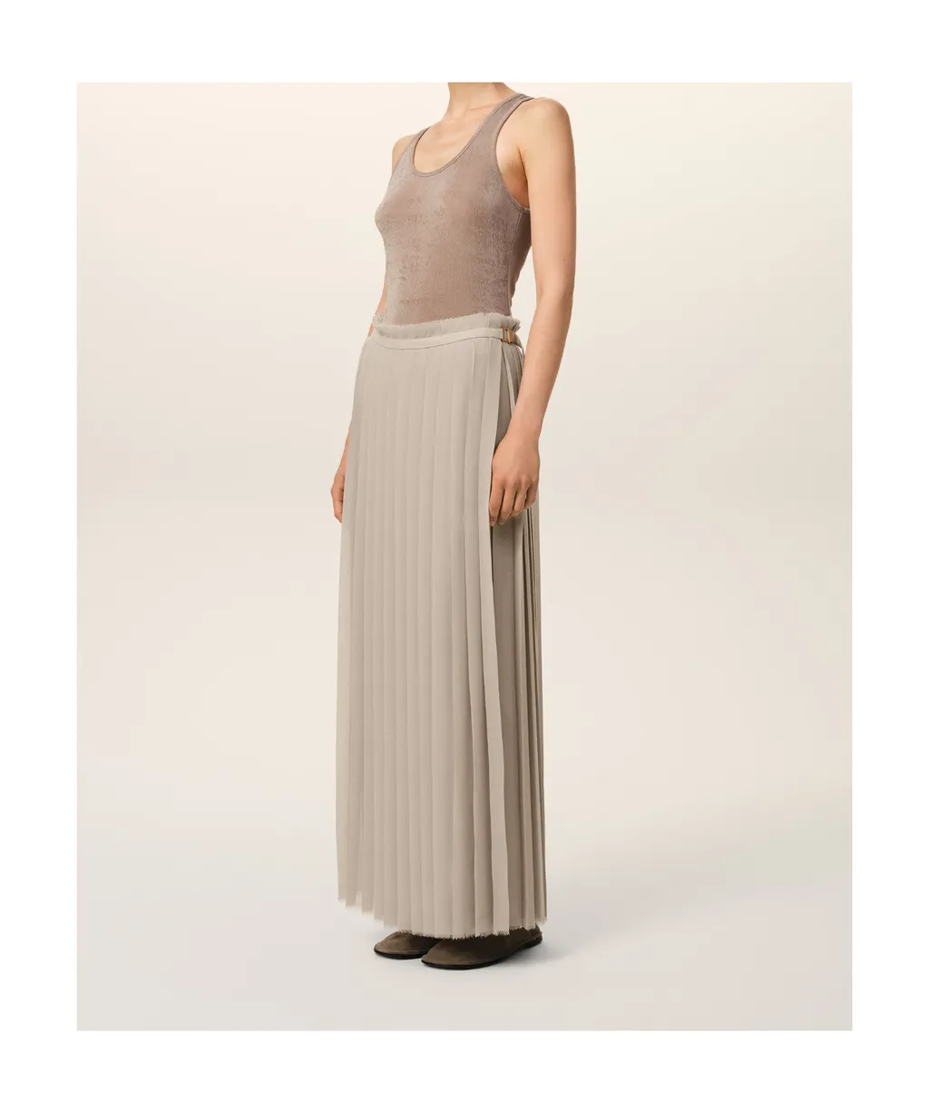Ami Paris Pleated Maxi Skirt