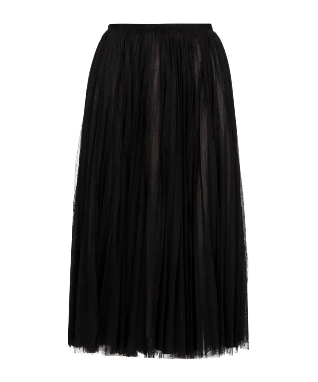 Layered Pleated Chiffon Half-Length Dress