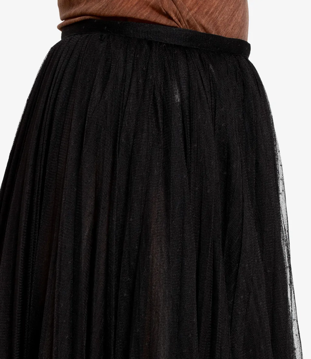 Layered Pleated Chiffon Half-Length Dress