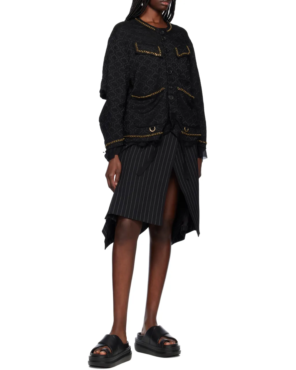 Patterned-Jacquard Jacket