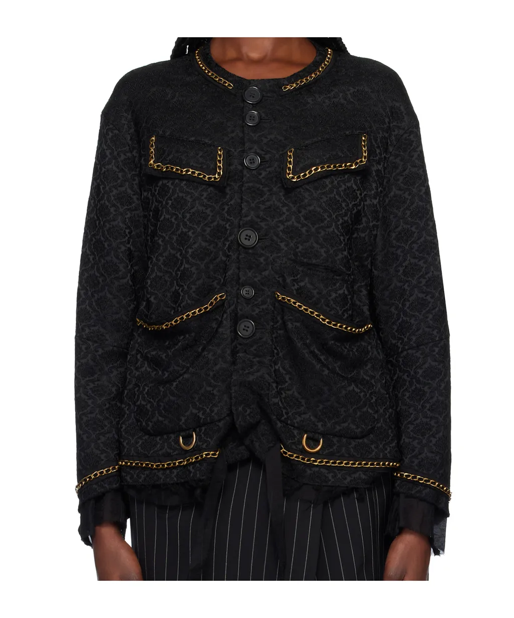 Patterned-Jacquard Jacket