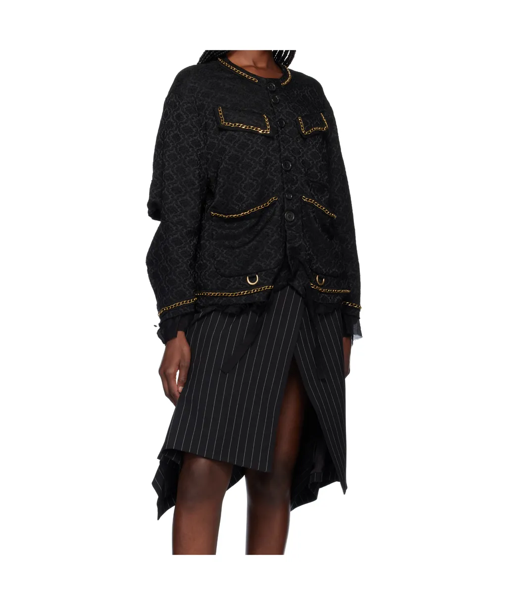 Patterned-Jacquard Jacket