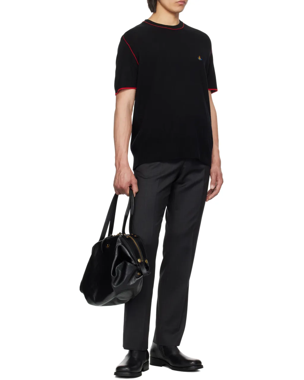 Alex Contrast-Stitched Short-Sleeves T-Shirt