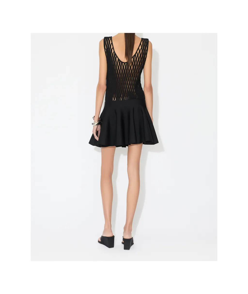 Macramé Knit Skater Dress
